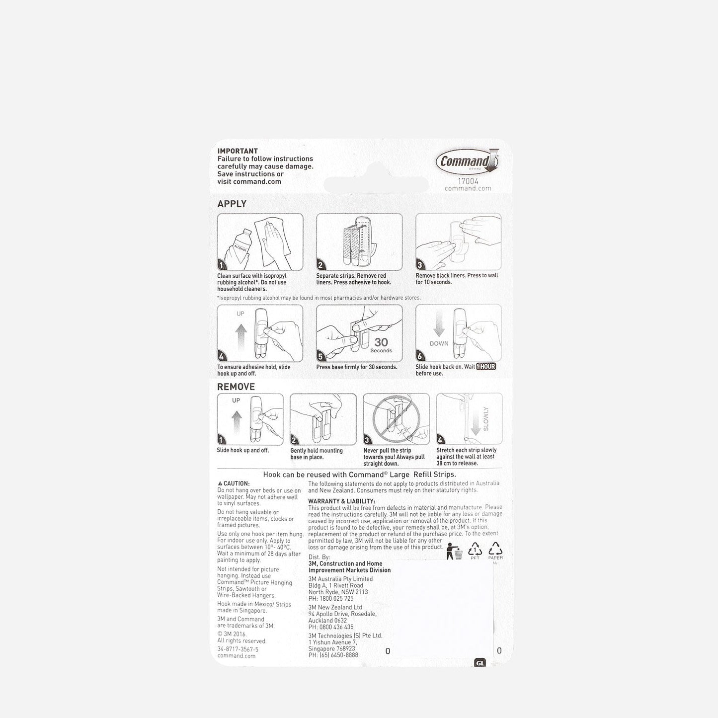 3M Command Jumbo Utility Hook – White