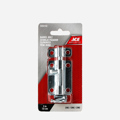 ACE 3" Barrel Bolt (Zinc)