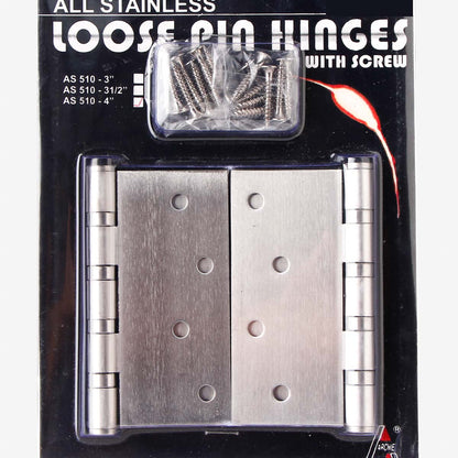 ARCHIE 4" Loose Pin Hinges Stainless Steel
