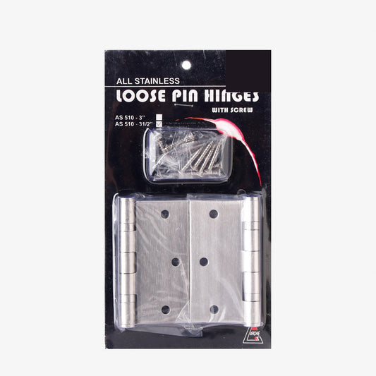 ARCHIE 3" 1/2 Loose Pin Hinges Stainless Steel (AS-510)
