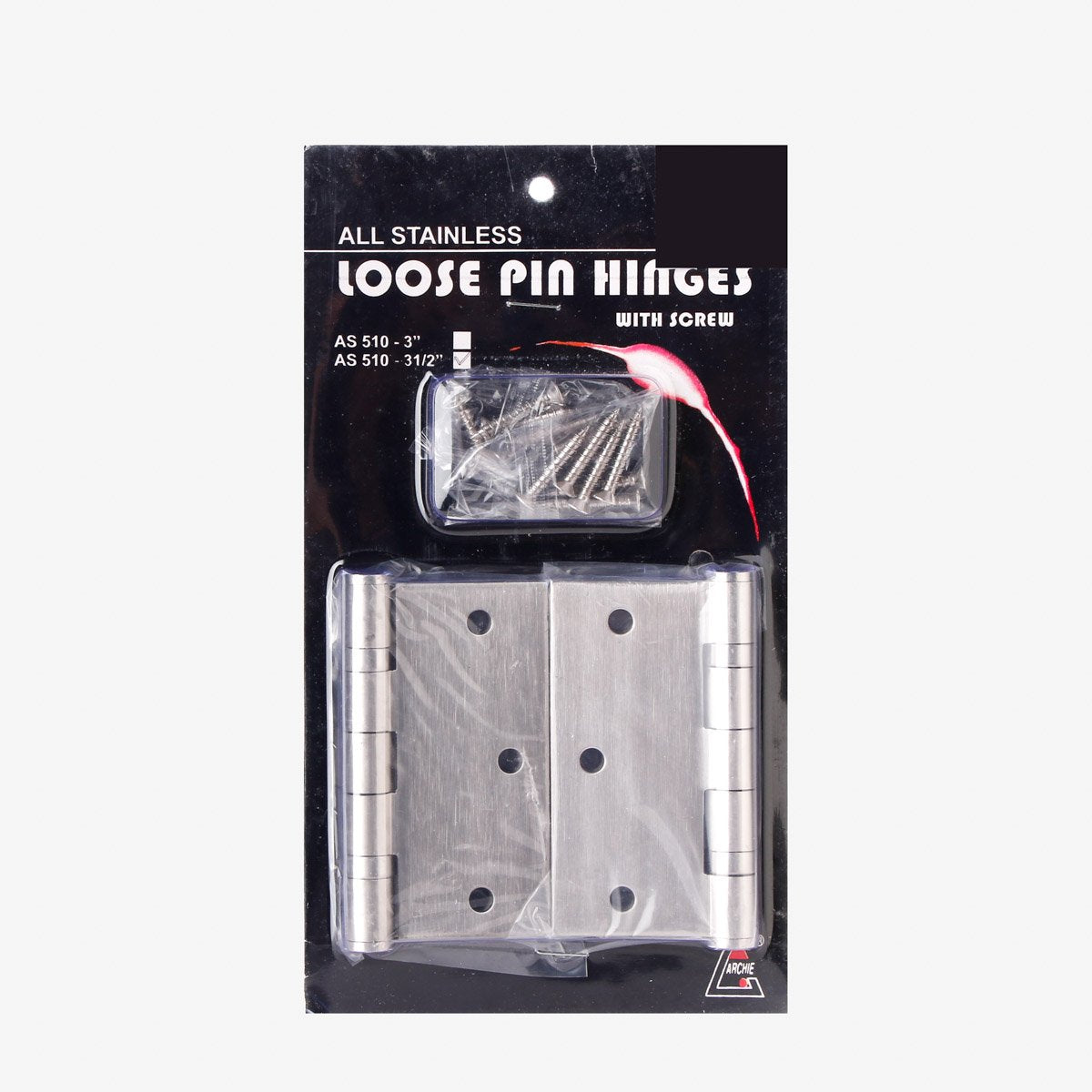 ARCHIE 3" 1/2 Loose Pin Hinges Stainless Steel (AS-510)
