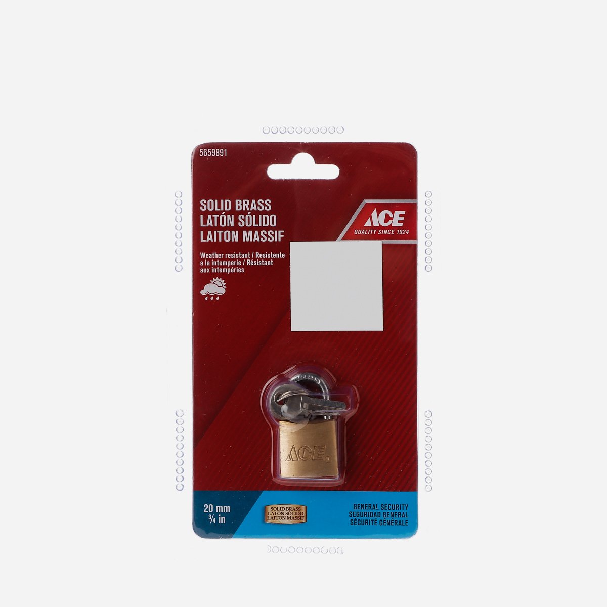 ACE 20mm Solid Brass Padlock