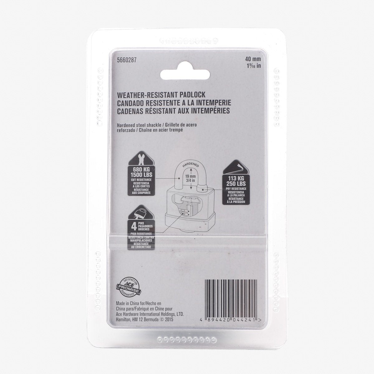 ACE 40mm Weather Resistant Padlock