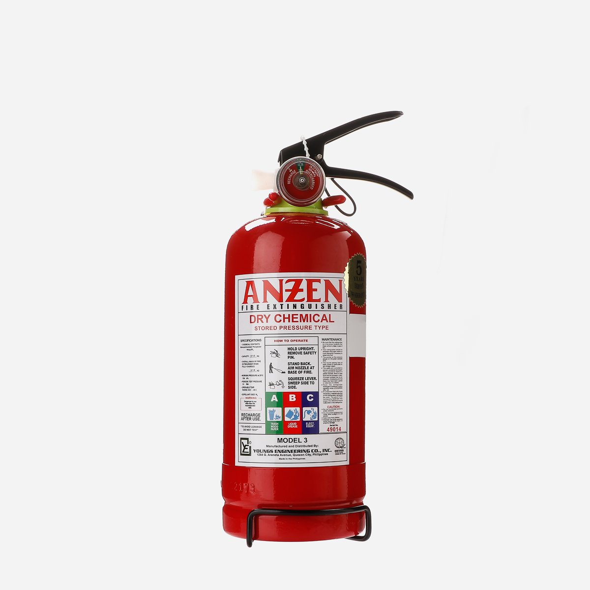 ANZEN 1.9g Fire Extinguisher Dry Chemical (MDL3 ABC)