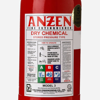 ANZEN 1.9g Fire Extinguisher Dry Chemical (MDL3 ABC)