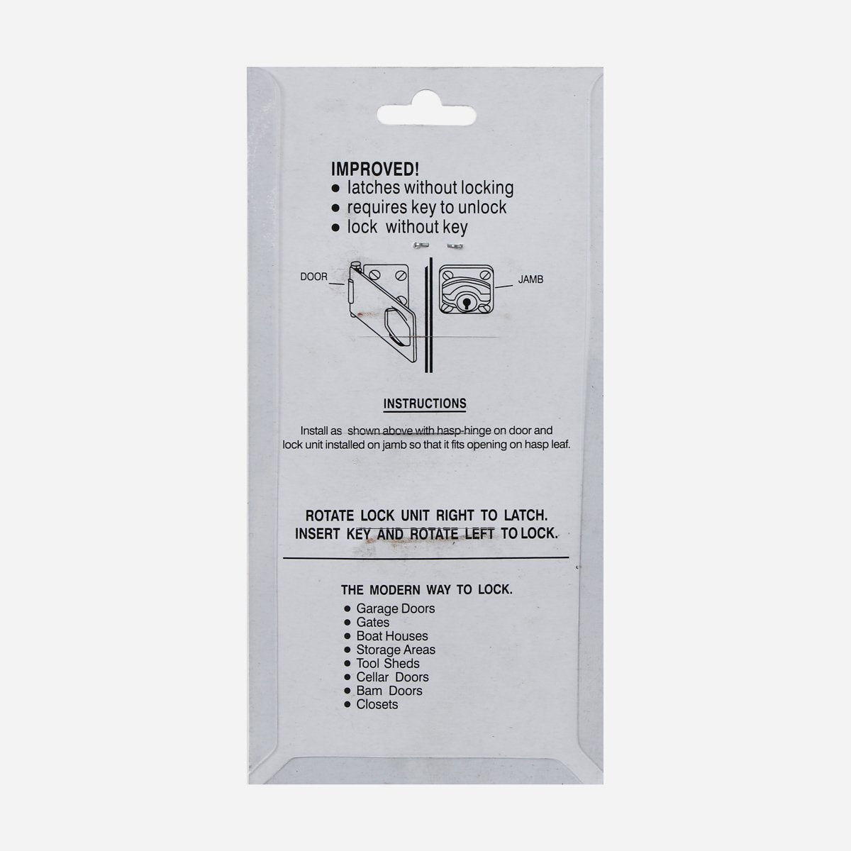 ARCHIE Key Cylinder Hasp Lock 4 1/2