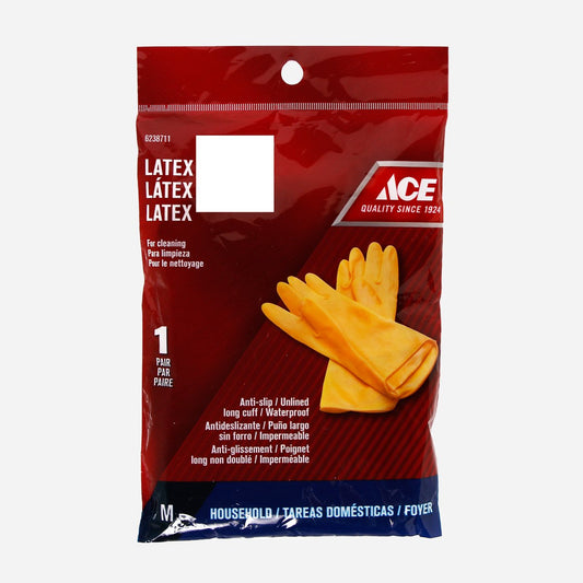 ACE Latex Gloves - Yellow