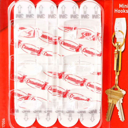 3M Command Mini Hooks - White