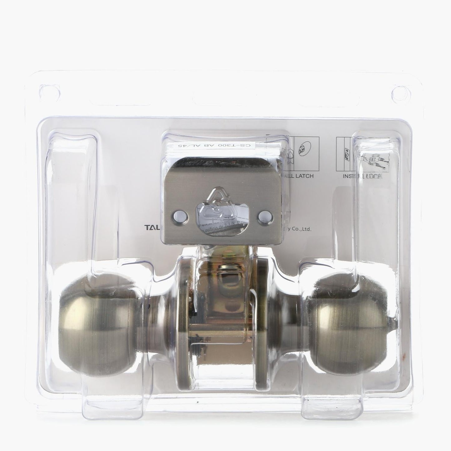 EZSET Talent Series Antique Brass Entrance Tubular Doorknob Lock Set