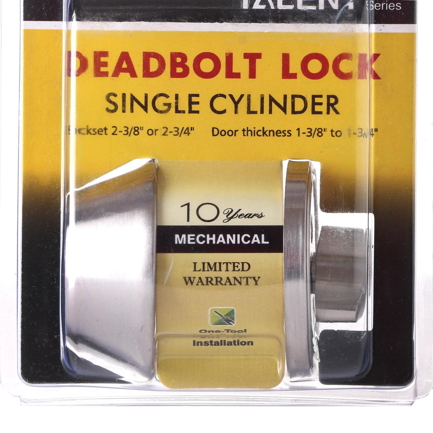 EZSET Talent Series Satin Stainless Steel Single Cylinder Deadbolt Lock