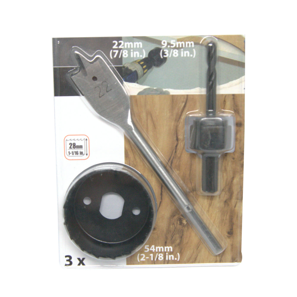 TACTIX 3-Pc Door Lock Installation Set