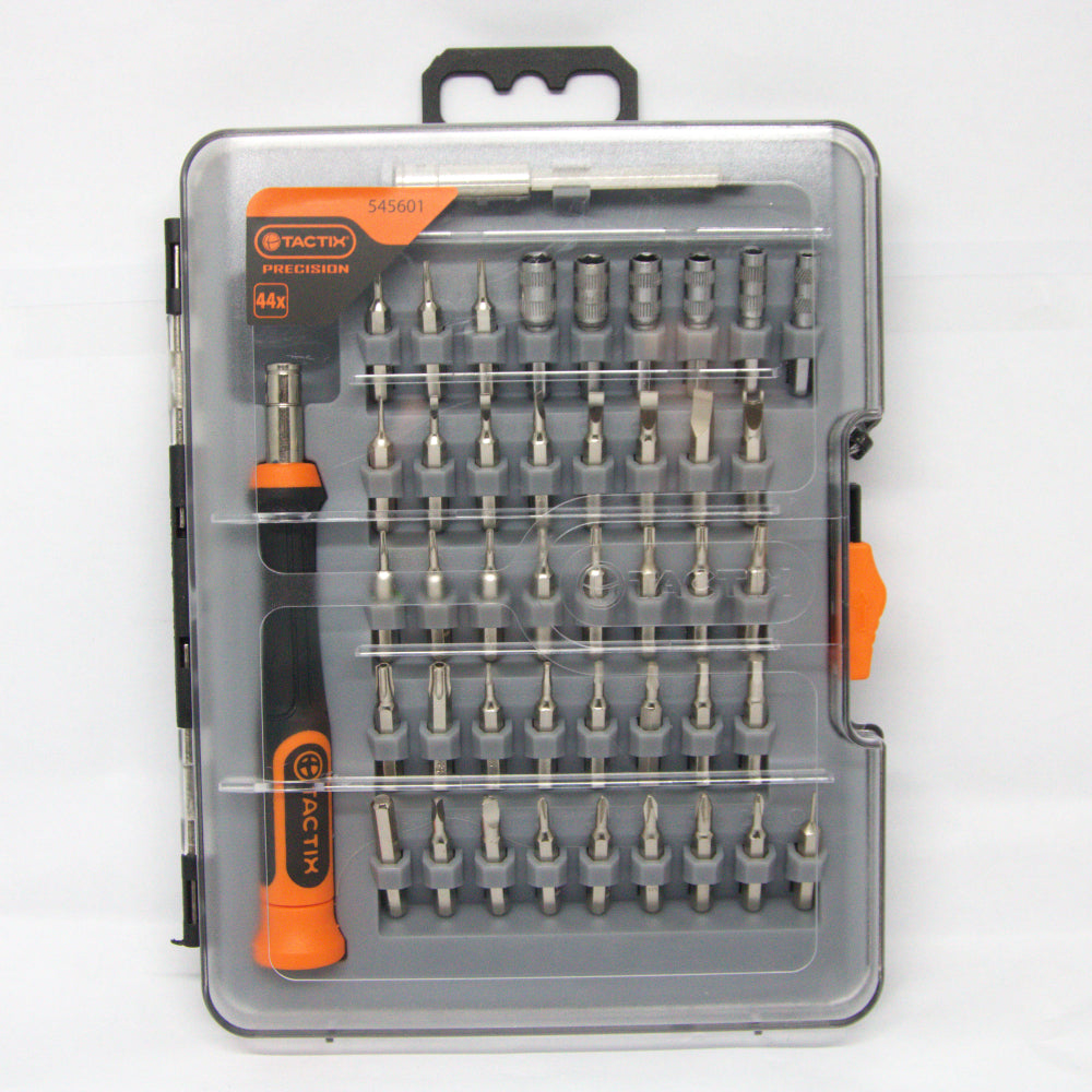TACTIX 44-Pc Precision Screwdriver Bit Set