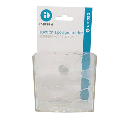 INTERDESIGN Suction Sponge Holder - Clear Pebbles Design