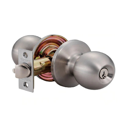 EZSET Satin Stainless Steel Tubular Entrance Knobset