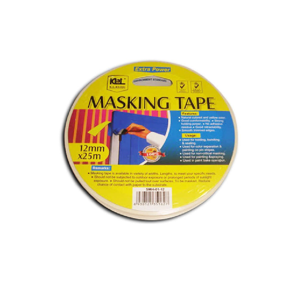 KL & LING 18mmx25m Masking Tape - Natural Color