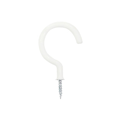 MILLER PVC Coated Cup Hooks 1-1/4"- White