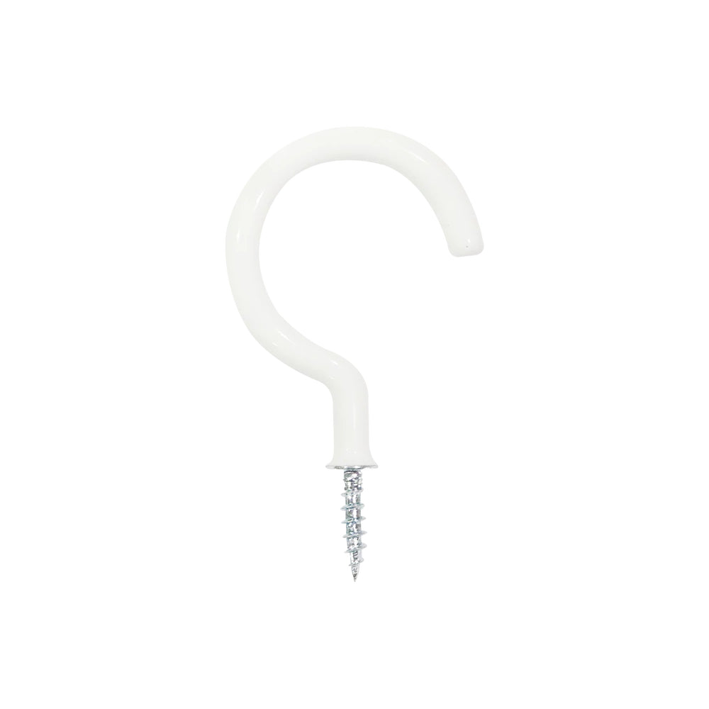 MILLER 1" PVC Coated Cup Hooks - White