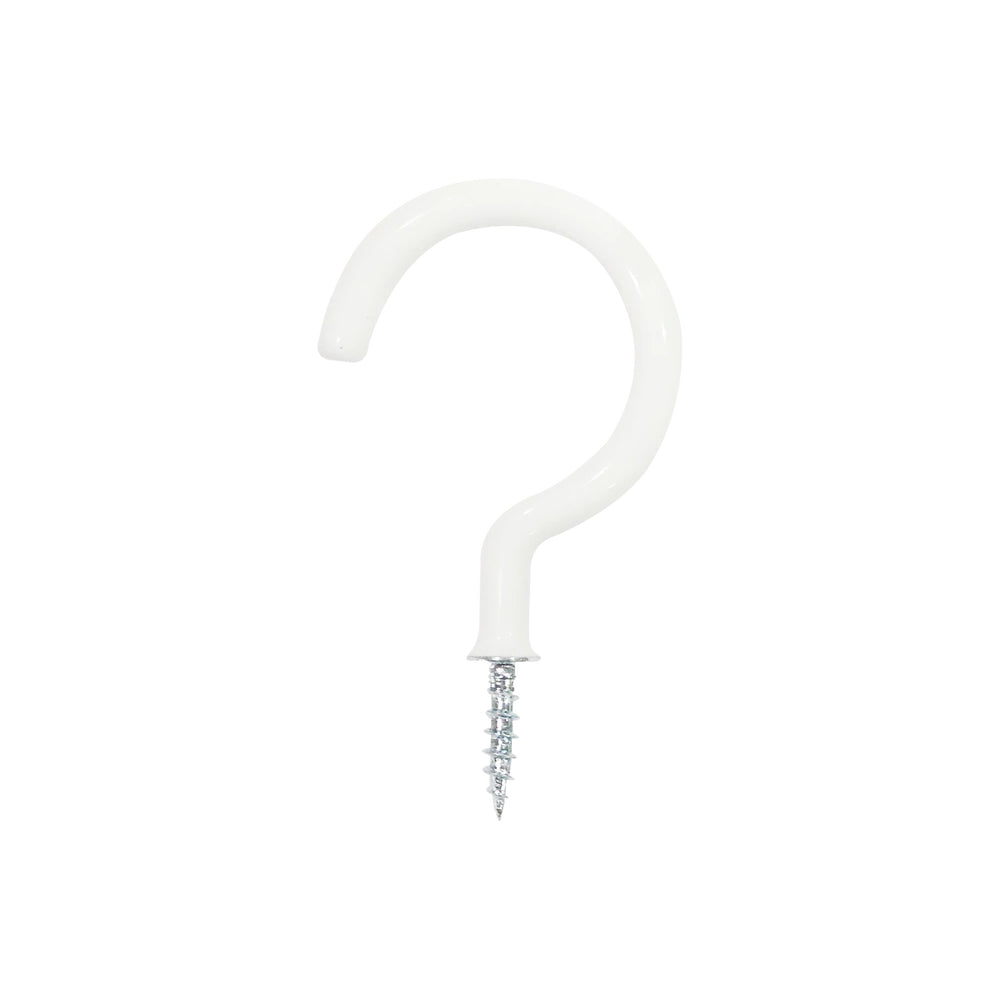 MILLER 1" PVC Coated Cup Hooks - White