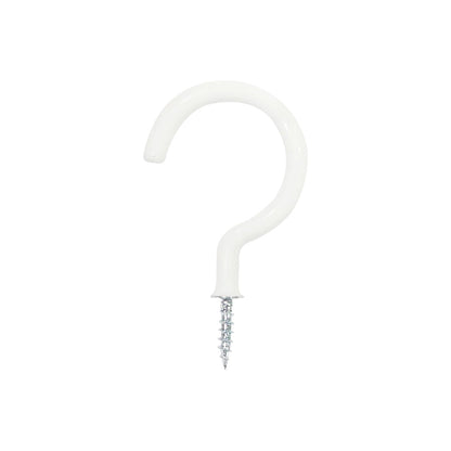 MILLER 1" PVC Coated Cup Hooks - White