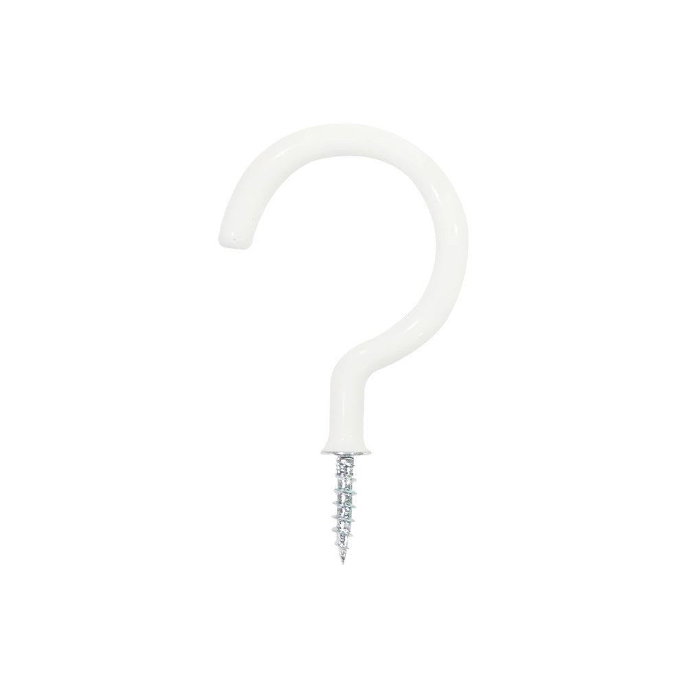 MILLER 3/4" PVC Coated Cup Hooks - White