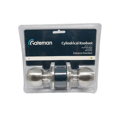 GATEMAN Knob Set Cylindrical Entrance Satin