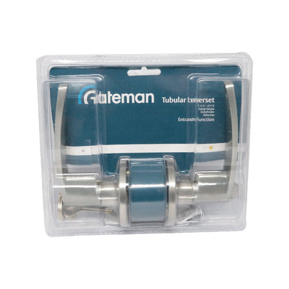 GATEMAN Lever Set Tubular Entrance Satin Nickel