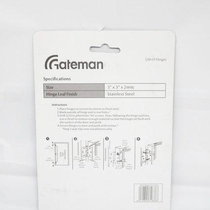 GATEMAN Hinges 3x3x2