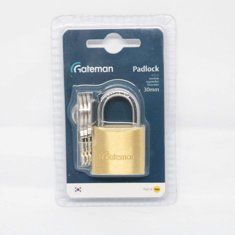 GATEMAN 30mm Brass Padlock 30MM