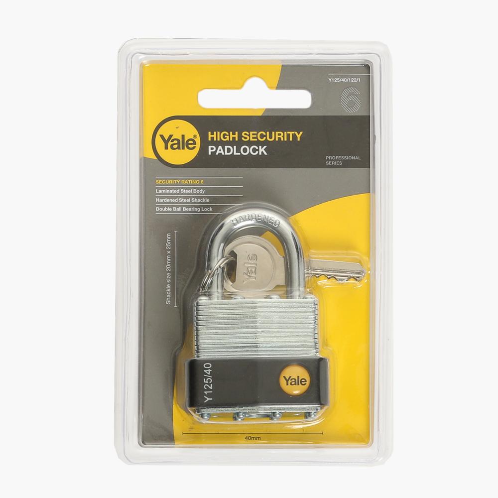 YALE 40mm Professional Series High Security Padlock Y125/40/122/1
