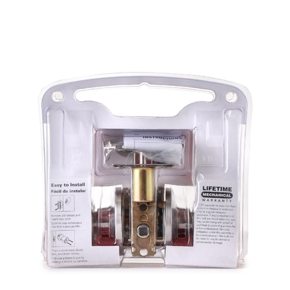 EZSET Satin Stainless Steel Entrance Doorknob Lock Set
