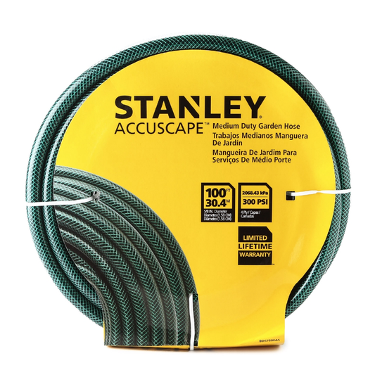 STANLEY 100ft. Accuscape Medium Duty Garden Hose (BDS7300AS)