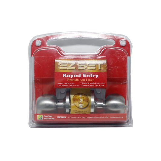 EZSET Knobset Cylindrical Satin