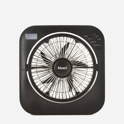 AKARI 12" Rechargeable Bluetooth Box Fan (ARBF-5513MB)