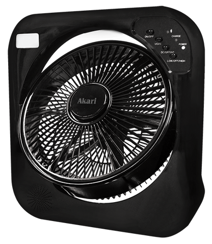 AKARI 12" Rechargeable Bluetooth Box Fan (ARBF-5513MB)