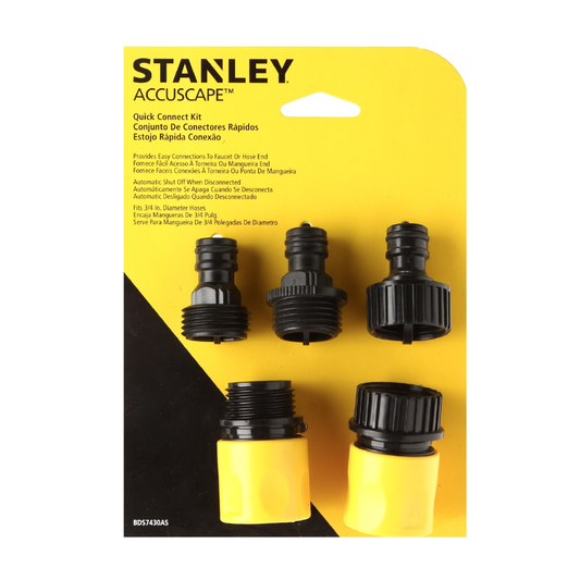 STANLEY 5-Kit Male and Female Hose End Quick Connector