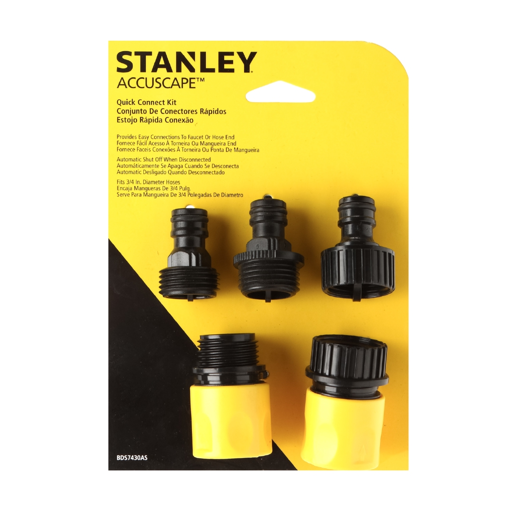 STANLEY 5-Kit Male and Female Hose End Quick Connector