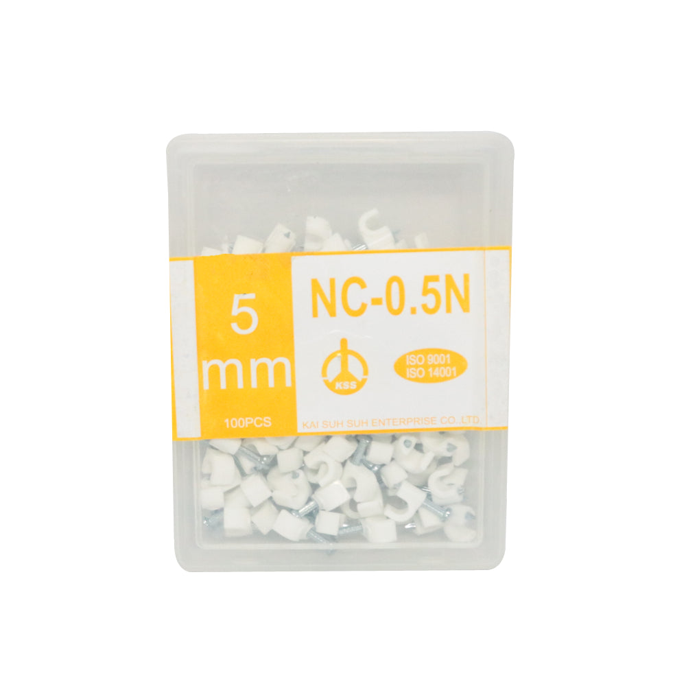 KSS 1/2" Nail Cable Clip - White