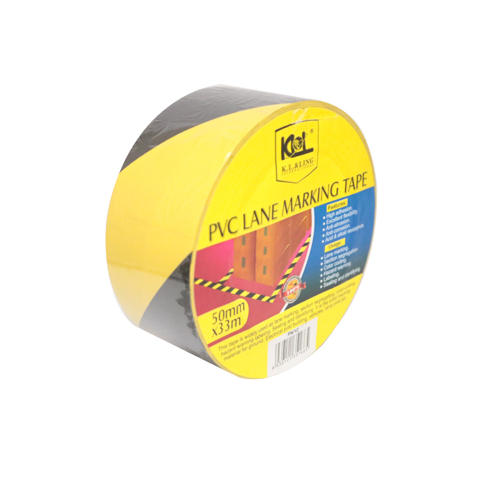 KL & LING PVC Lane Marking Tape - Yellow/Black
