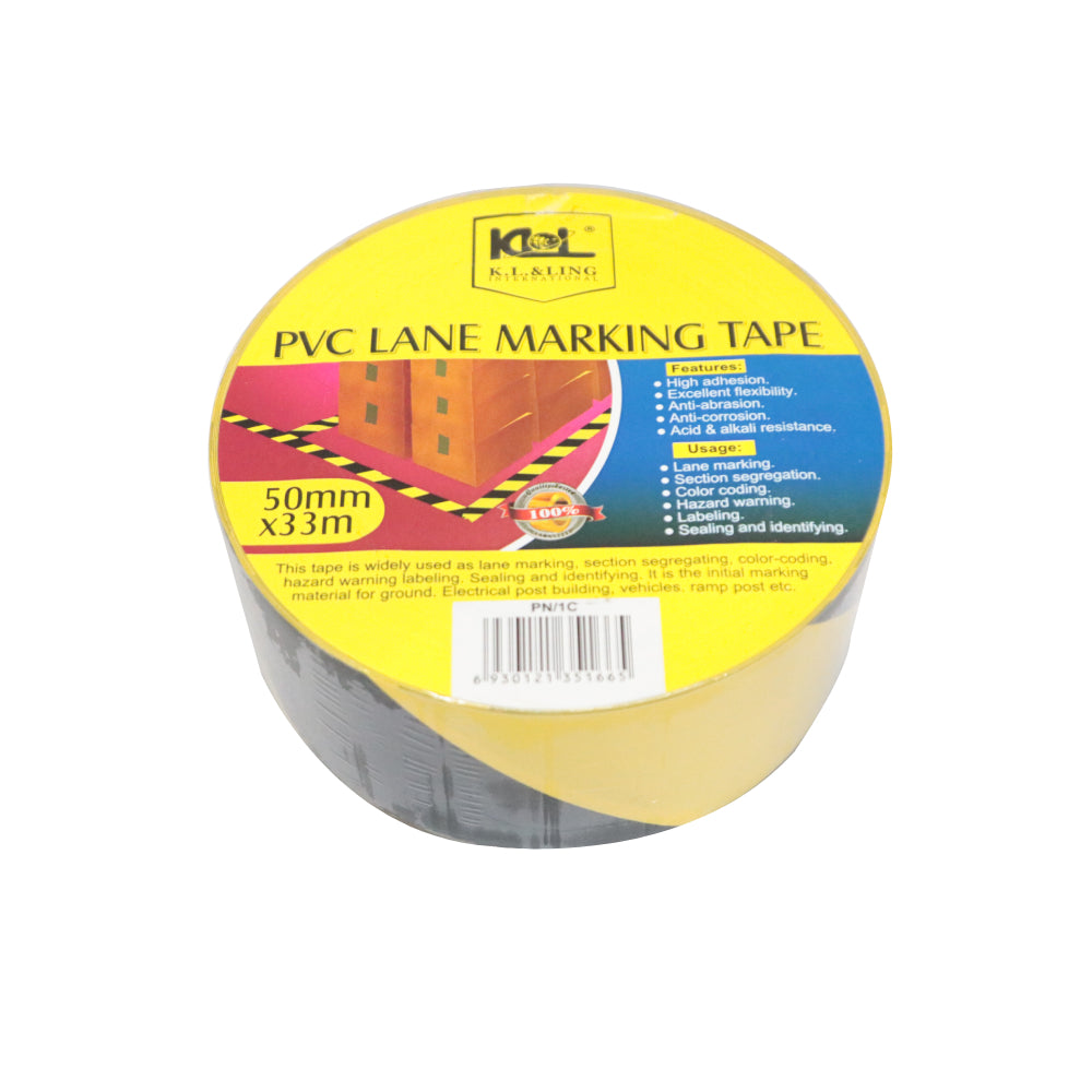 KL & LING PVC Lane Marking Tape - Yellow/Black