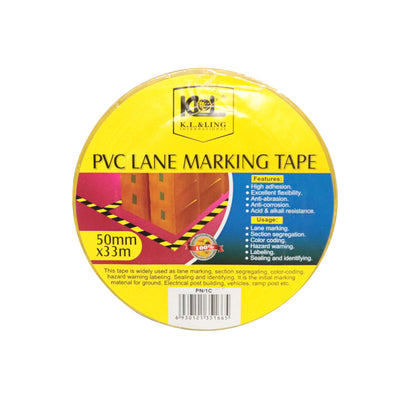 KL & LING PVC Lane Marking Tape - Yellow/Black