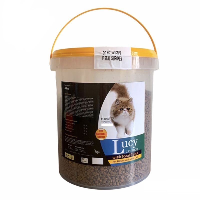 LUCY 4kg Cat Food - (In pail)