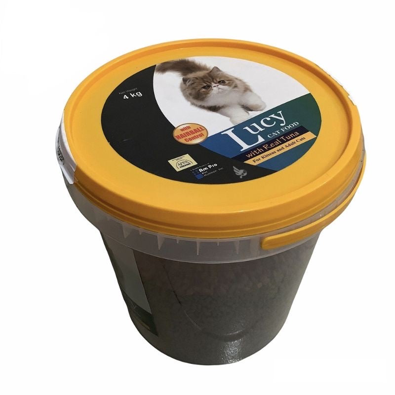 LUCY 4kg Cat Food - (In pail)