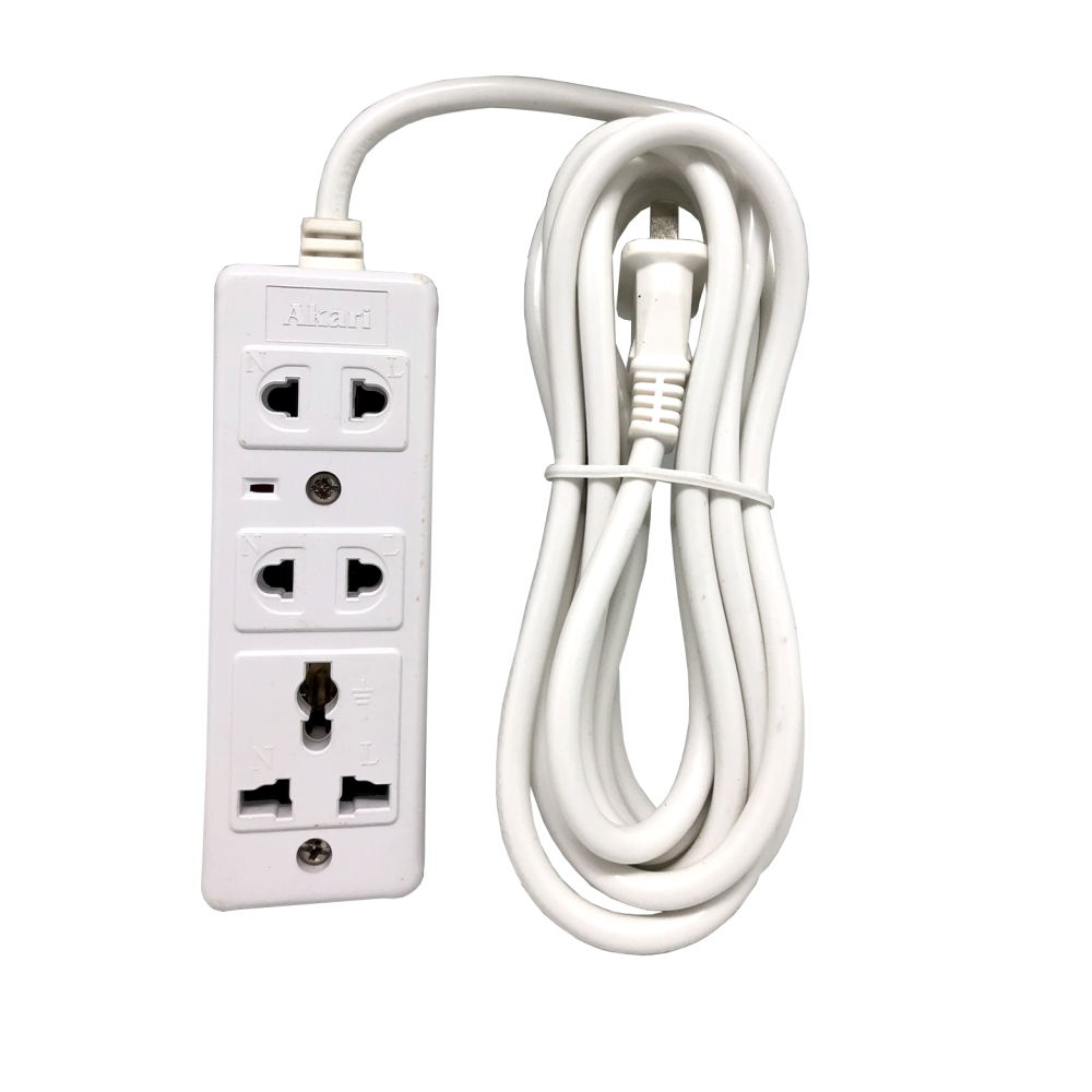 AKARI Extension Cord 3Gang 2000W White AEC H303