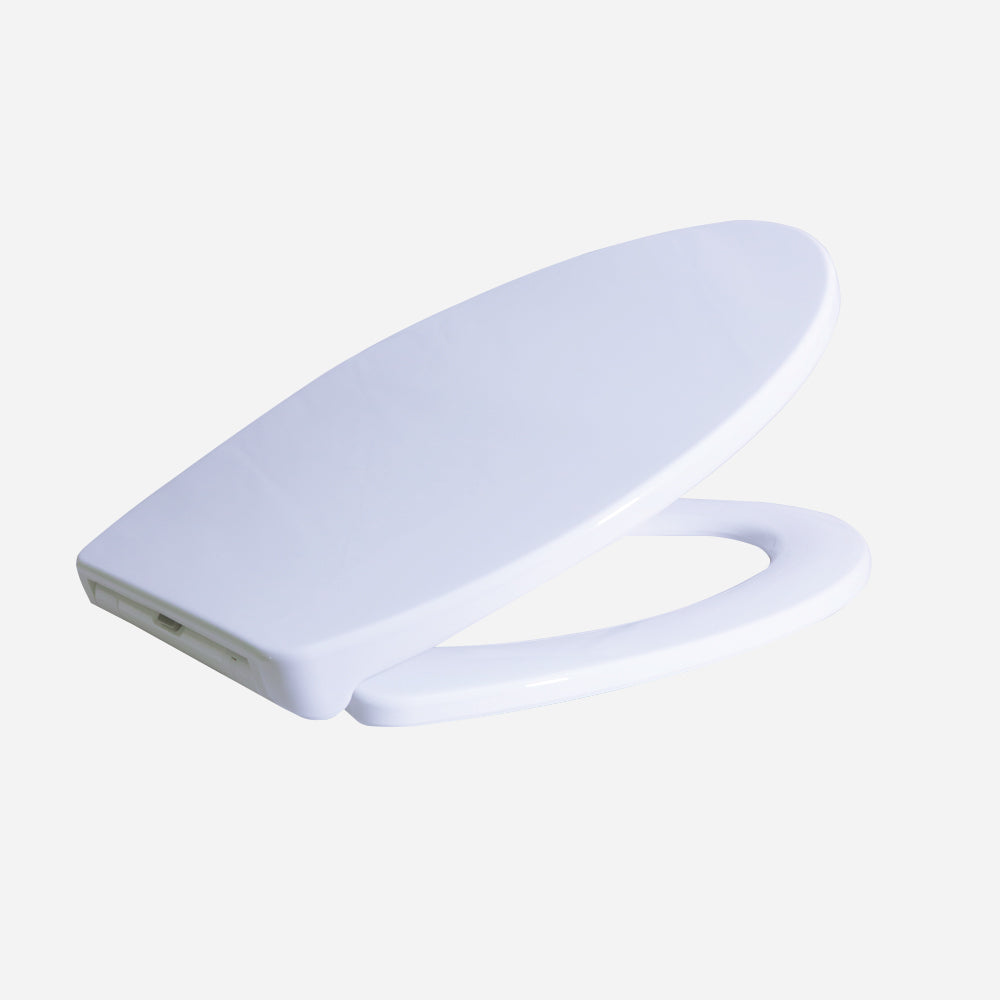 EUROSTREAM 19" ELongated Toilet Seat - White Soft Close and Quick Release (A623)
