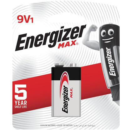 ENERGIZER Max 9V Alkaline Battery (522MAXBPI)