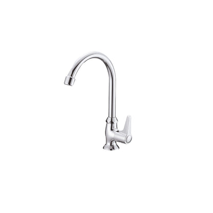 EUROSTREAM 1-Lever Goose Neck Swing Handle Kitchen Faucet - Chrome (YJ6062A1)