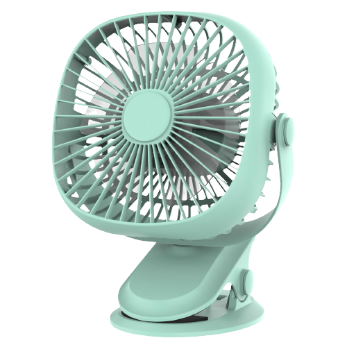 AKARI Rechargeable Fan with LED Power - Green