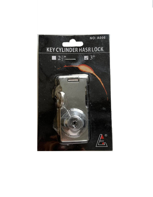 ARCHIE 3" Key Cylinder Hasp Lock