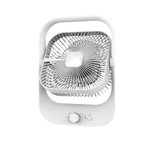 AKARI 8" Rechargeable Square Fan with LED Light