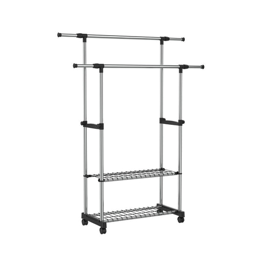 ACE Double Rail Adjustable Garment Rack 4/CS